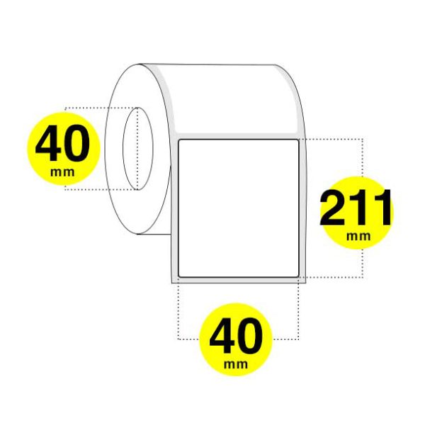 Etichette 40x211 mm - carta adesiva