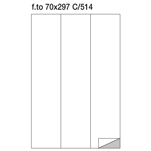 Etichette adesive A4 - formato 70 x 297 mm senza margini