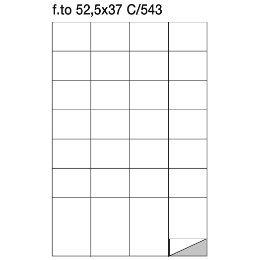 Markin etichette adesive in fogli A4 52,5x37 senza margini