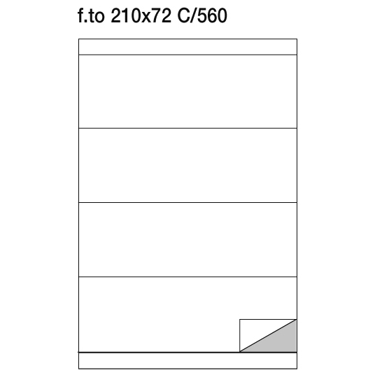 Markin etichette carta adesiva A4 per stampanti 210x72 mm