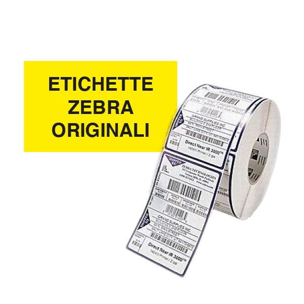 Etichette Originali Zebra Zselect 2000d 102X64. Sono etichette in carta termica diretta.